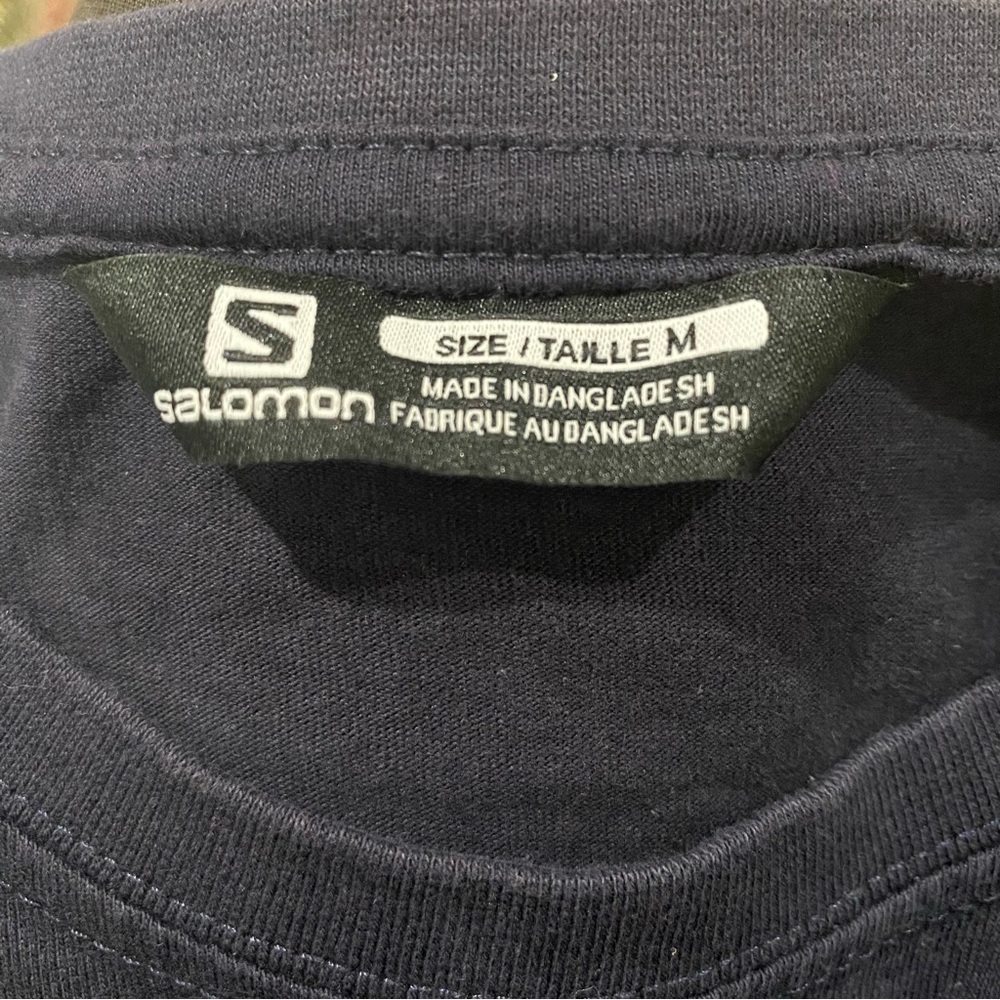 Salomon Logo T/shirt Navy M - Picture 5 of 5